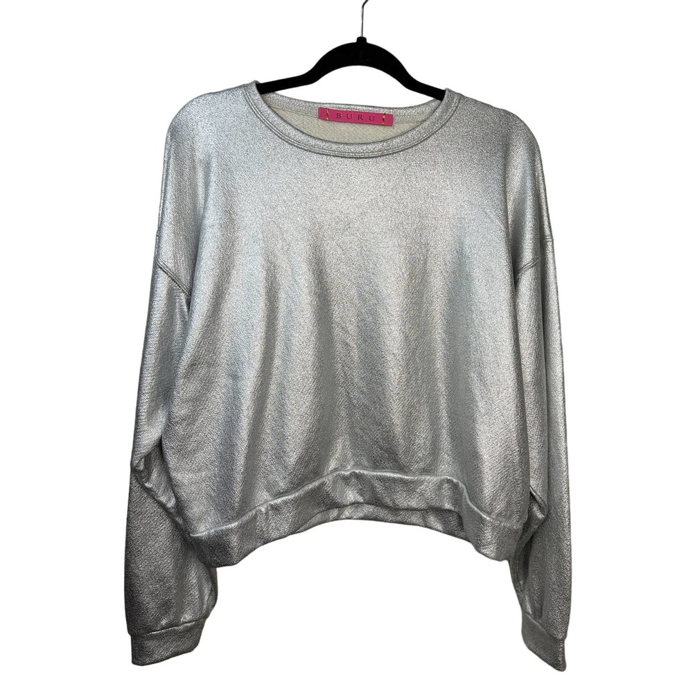 BURU Metallic Silver Sweatshirt